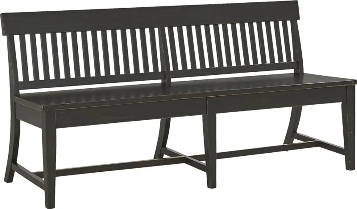 Wicklow Hills Black Dining Bench