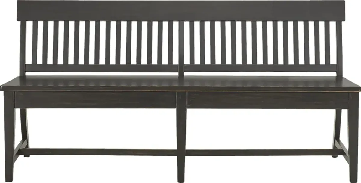 Wicklow Hills Black Dining Bench