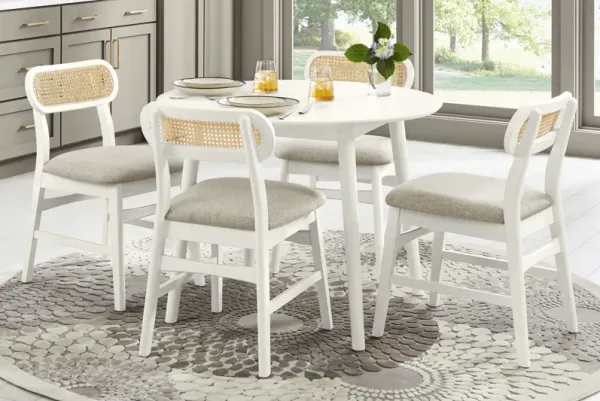 Watertown White 5 Pc Round Dining Room