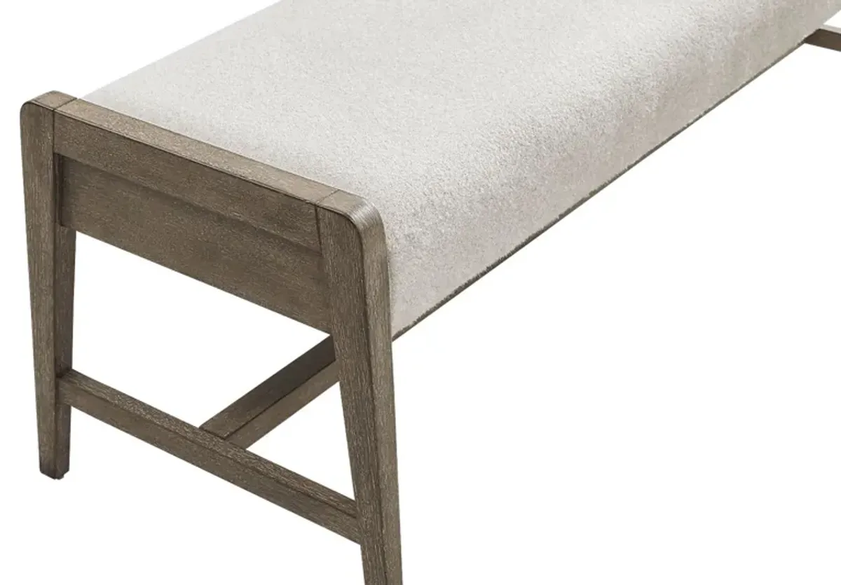 Sausalito Cream Dining Bench