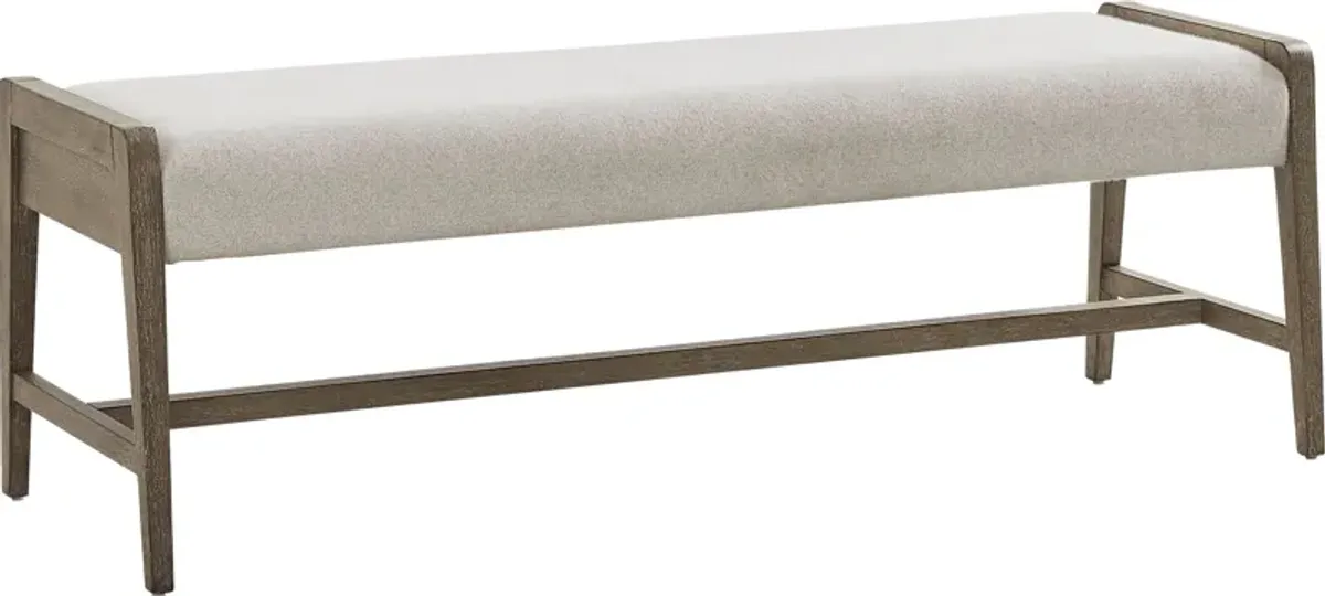 Sausalito Cream Dining Bench