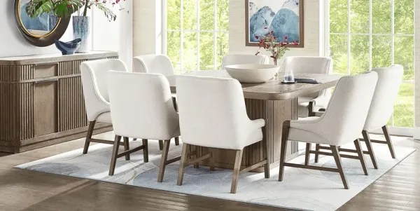 Sausalito Brown 5 Pc Dining Room with Upholstered Chairs