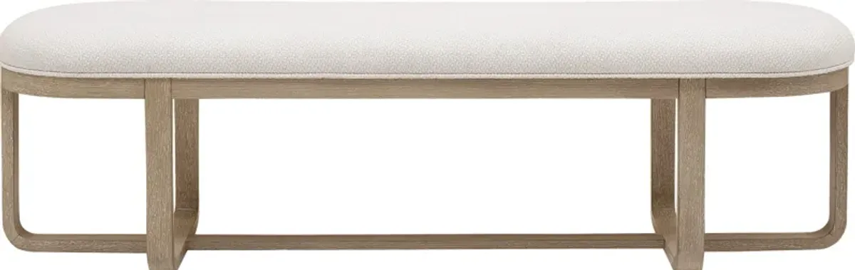 Canyon Sand Upholstered Dining Bench