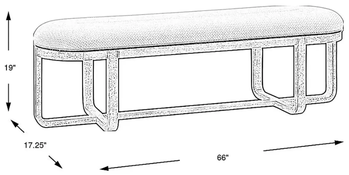 Canyon Sand Upholstered Dining Bench