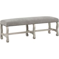 Cindy Crawford Home Pine Manor Gray Upholstered Dining Bench