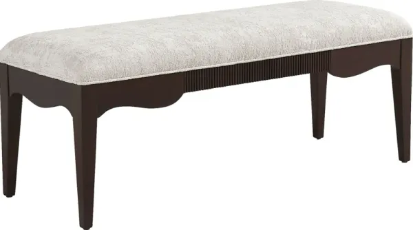 Bradbury Brown Cherry Upholstered Bench