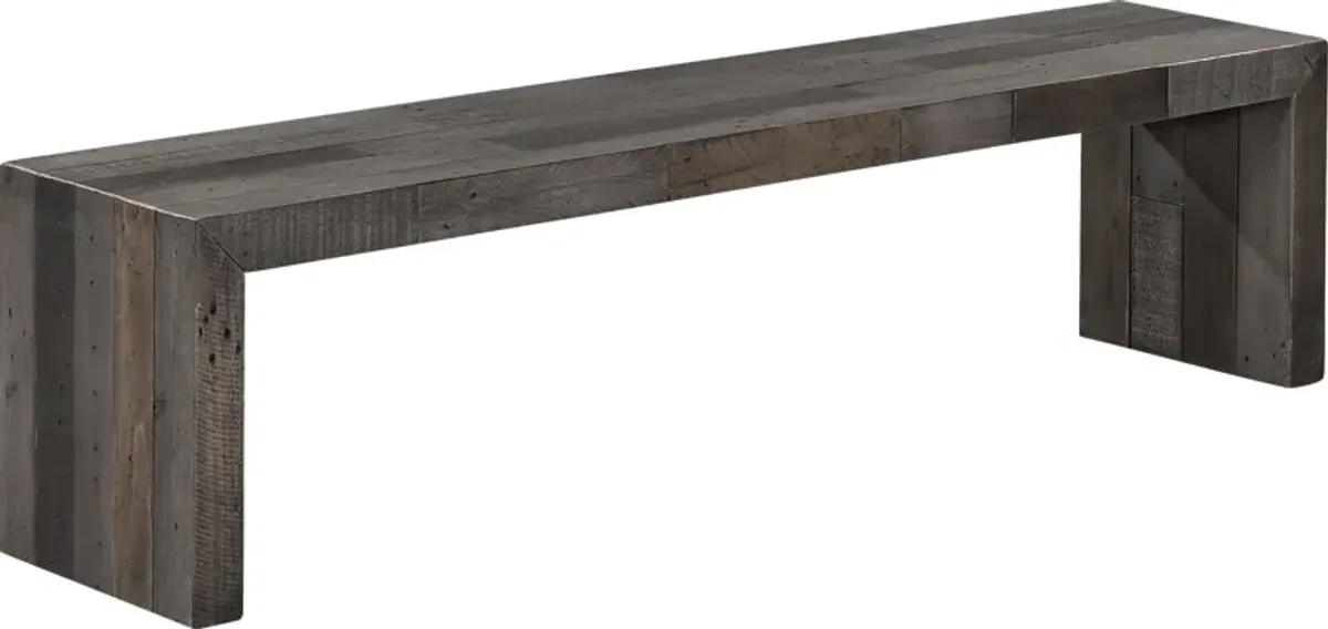 Wedgemere Large Gray Bench