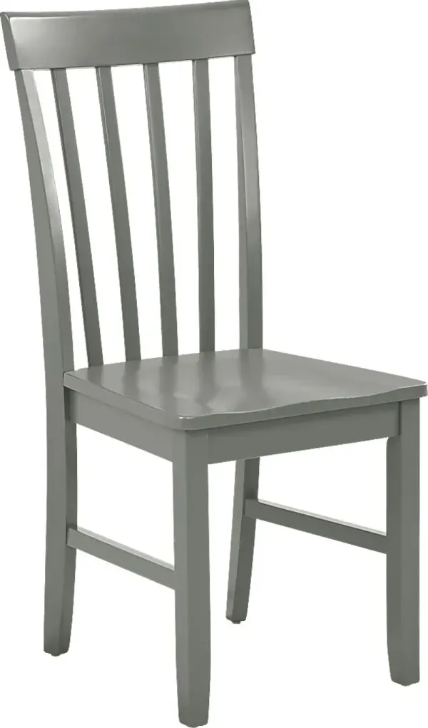 Concord Gray Slat Back Side Chair
