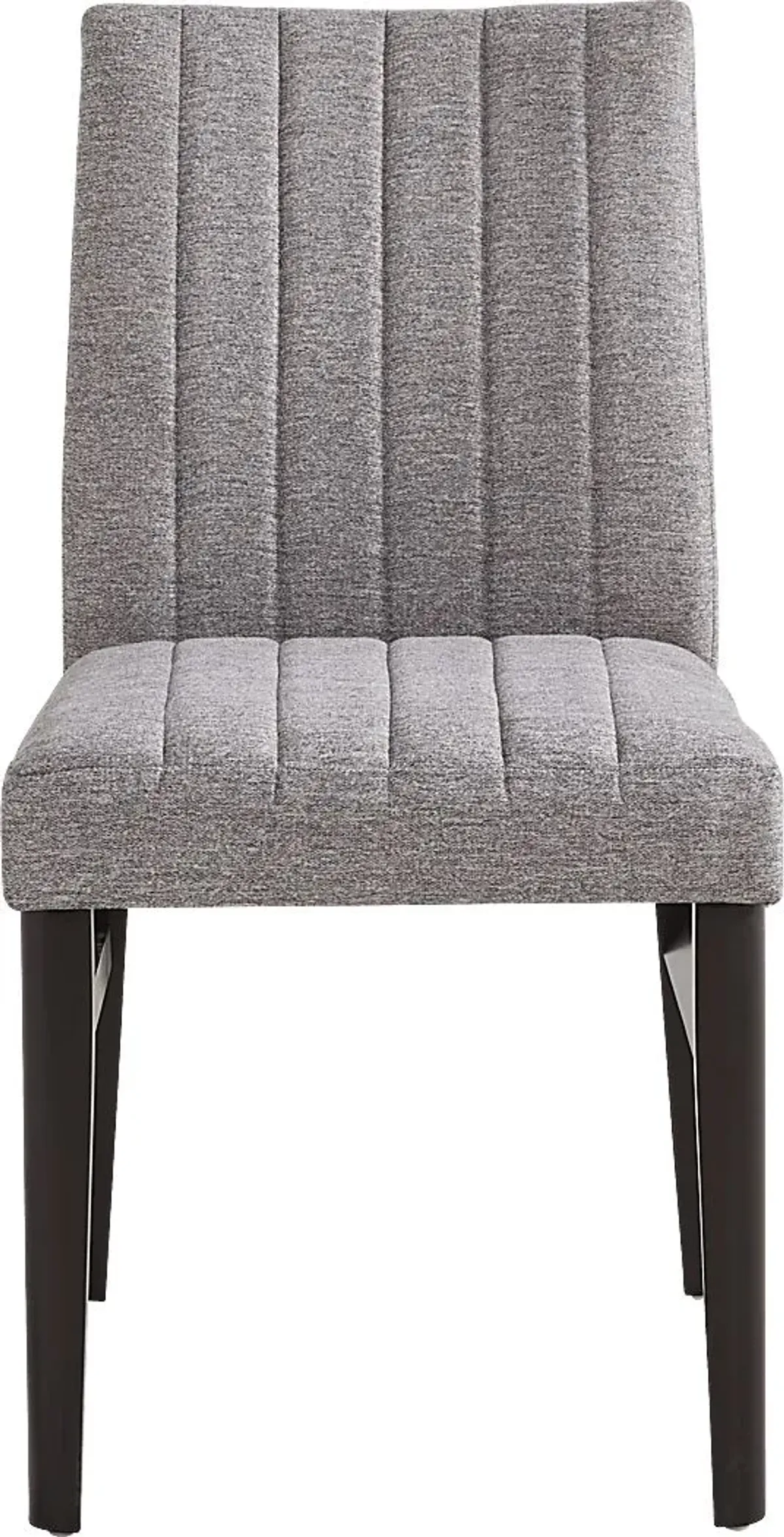 Jarvis White 5 Pc Round Dining Room with Gray Side Chairs