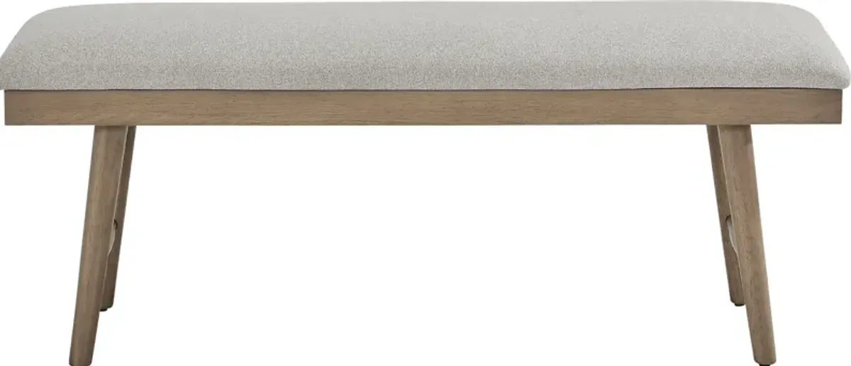 Winston Court Gray Upholstered Bench