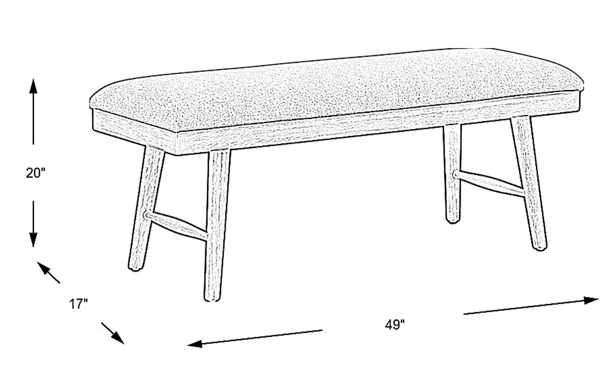 Winston Court Gray Upholstered Bench