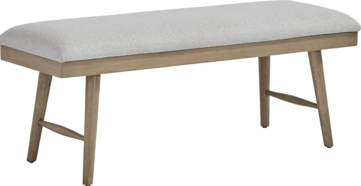 Winston Court Gray Upholstered Bench