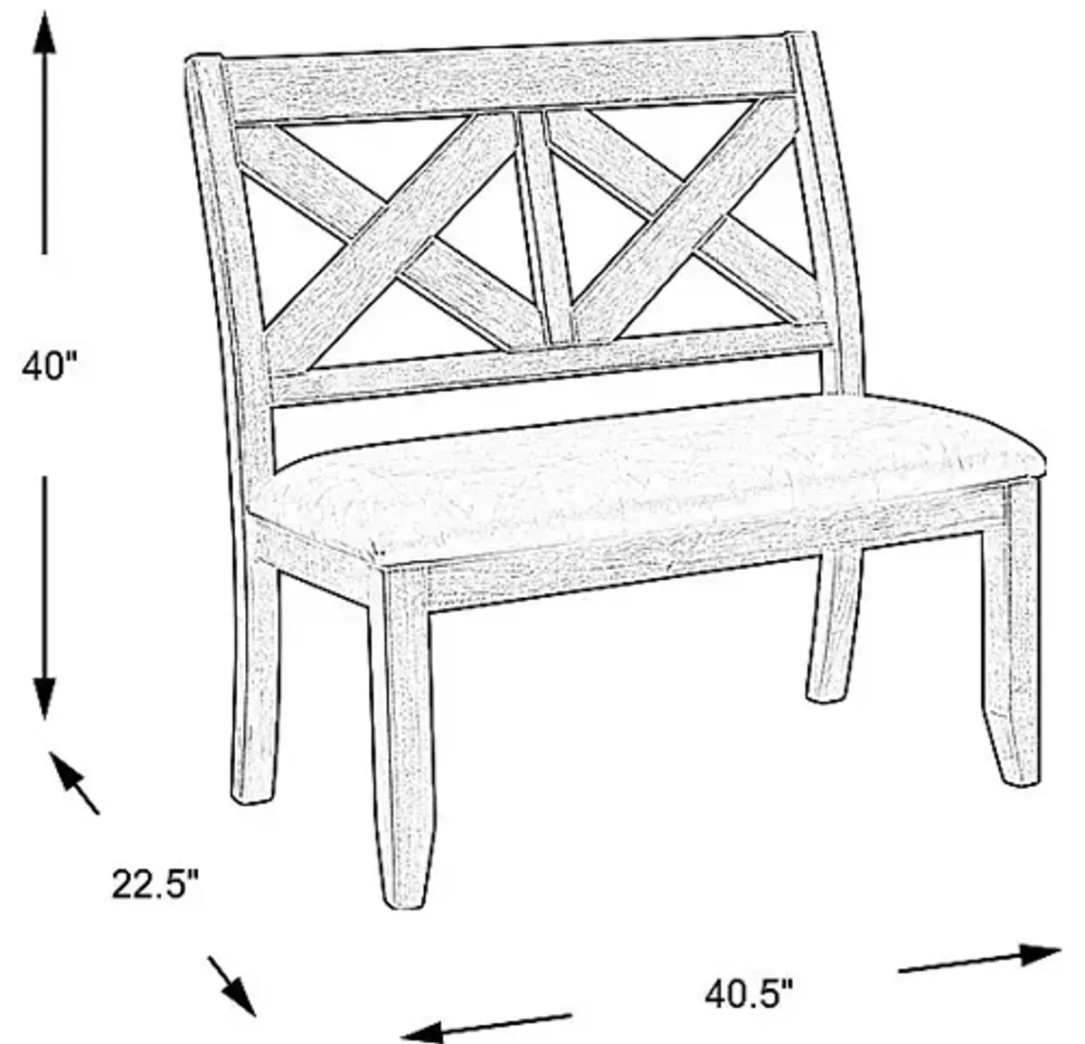 Acorn Cottage Brown Bench