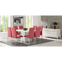 Tobian White 5 Pc Dining Room with Jules Side Chairs