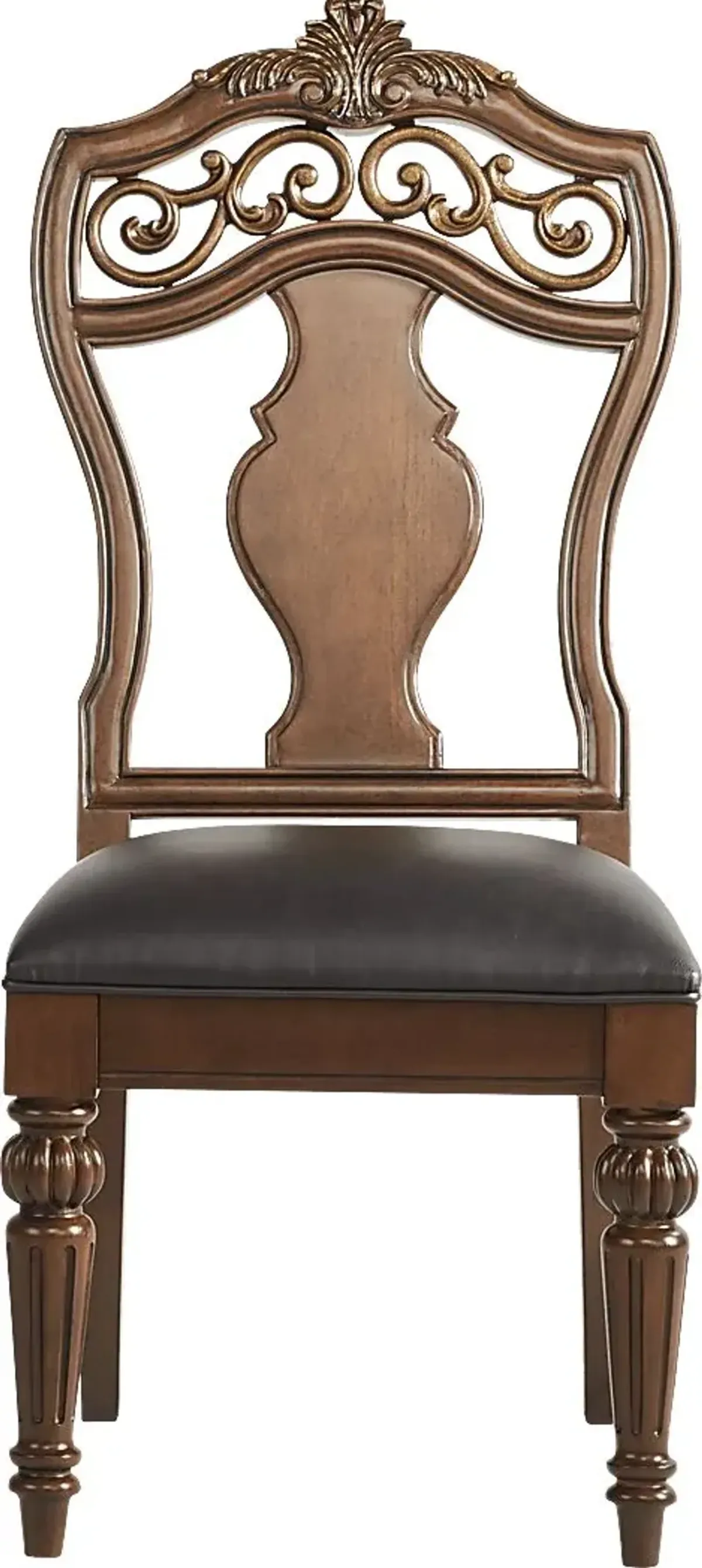 Handly Manor Tobacco Wood Back Side Chair