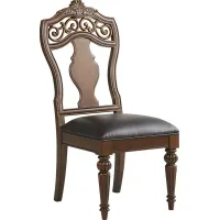 Handly Manor Tobacco Wood Back Side Chair