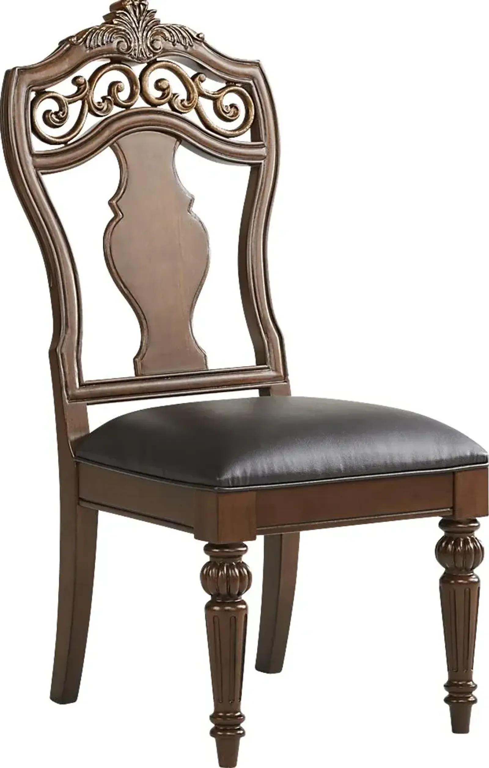 Handly Manor Tobacco Wood Back Side Chair