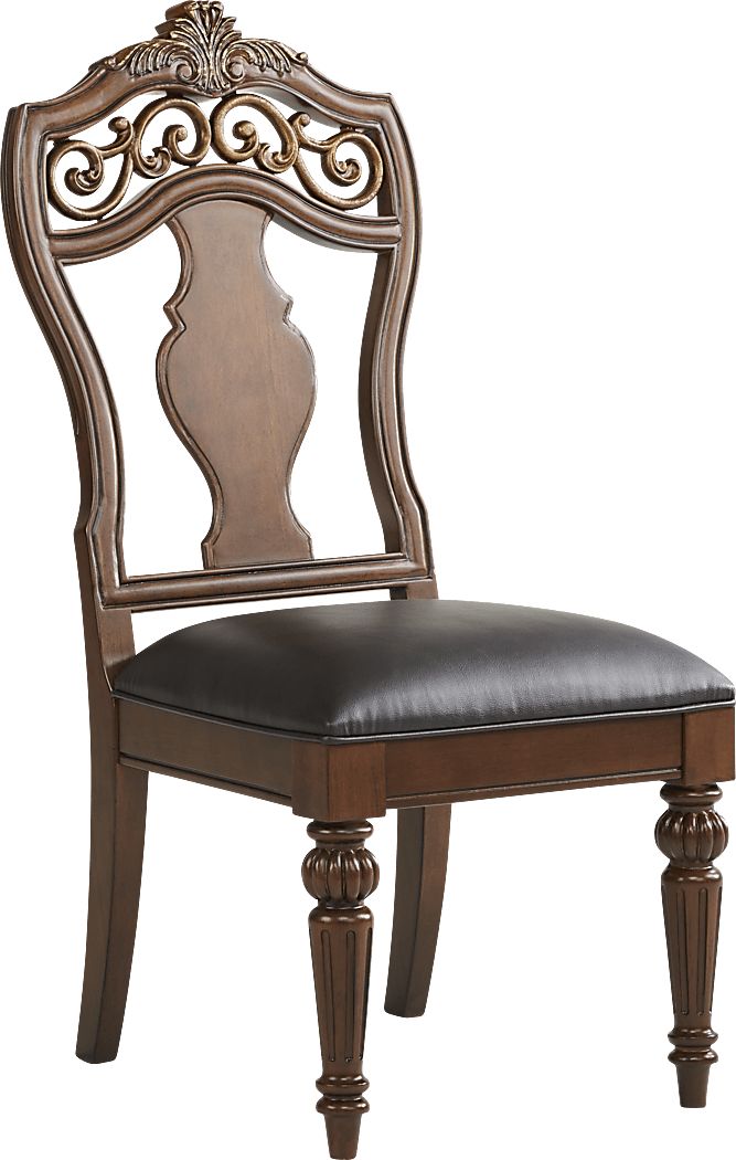 Handly Manor Pecan Wood Back Side Chair
