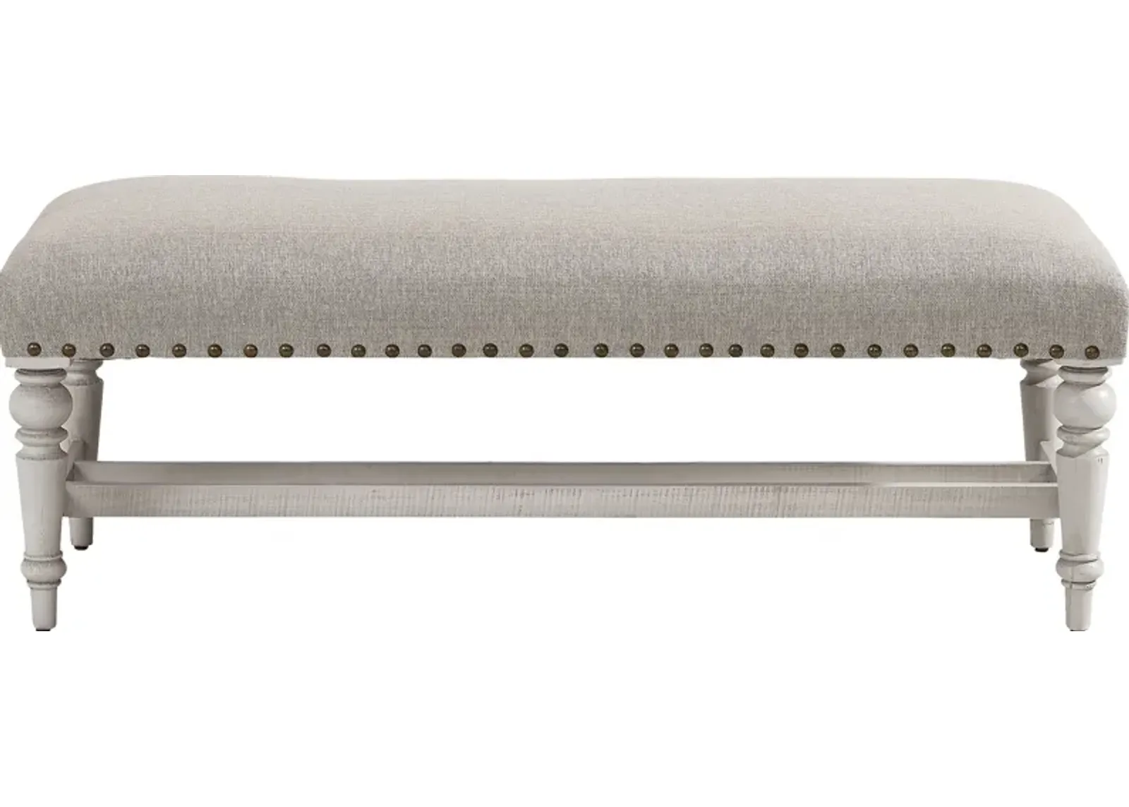 Crestwell Manor Dark Gray Upholstered Bench