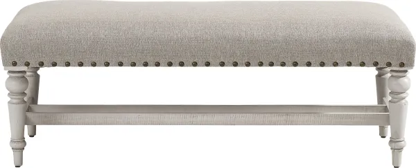 Crestwell Manor Dark Gray Upholstered Bench