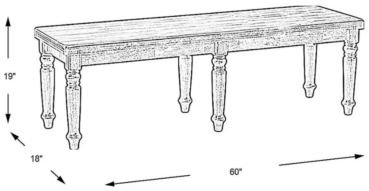 Twin Lakes Black Bench