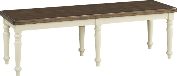 Twin Lakes Off-White Bench