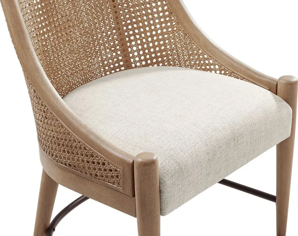 Oakwood Terrace Sand Cane Back Chair