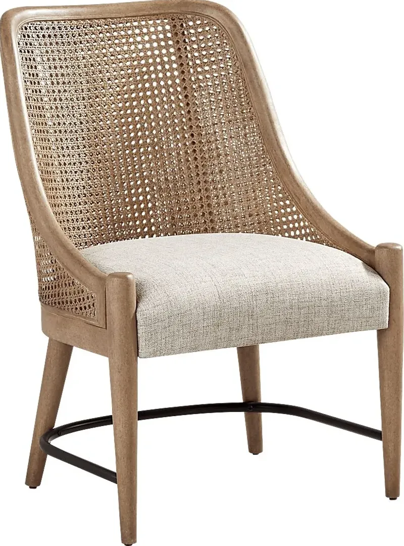 Oakwood Terrace Sand Cane Back Chair