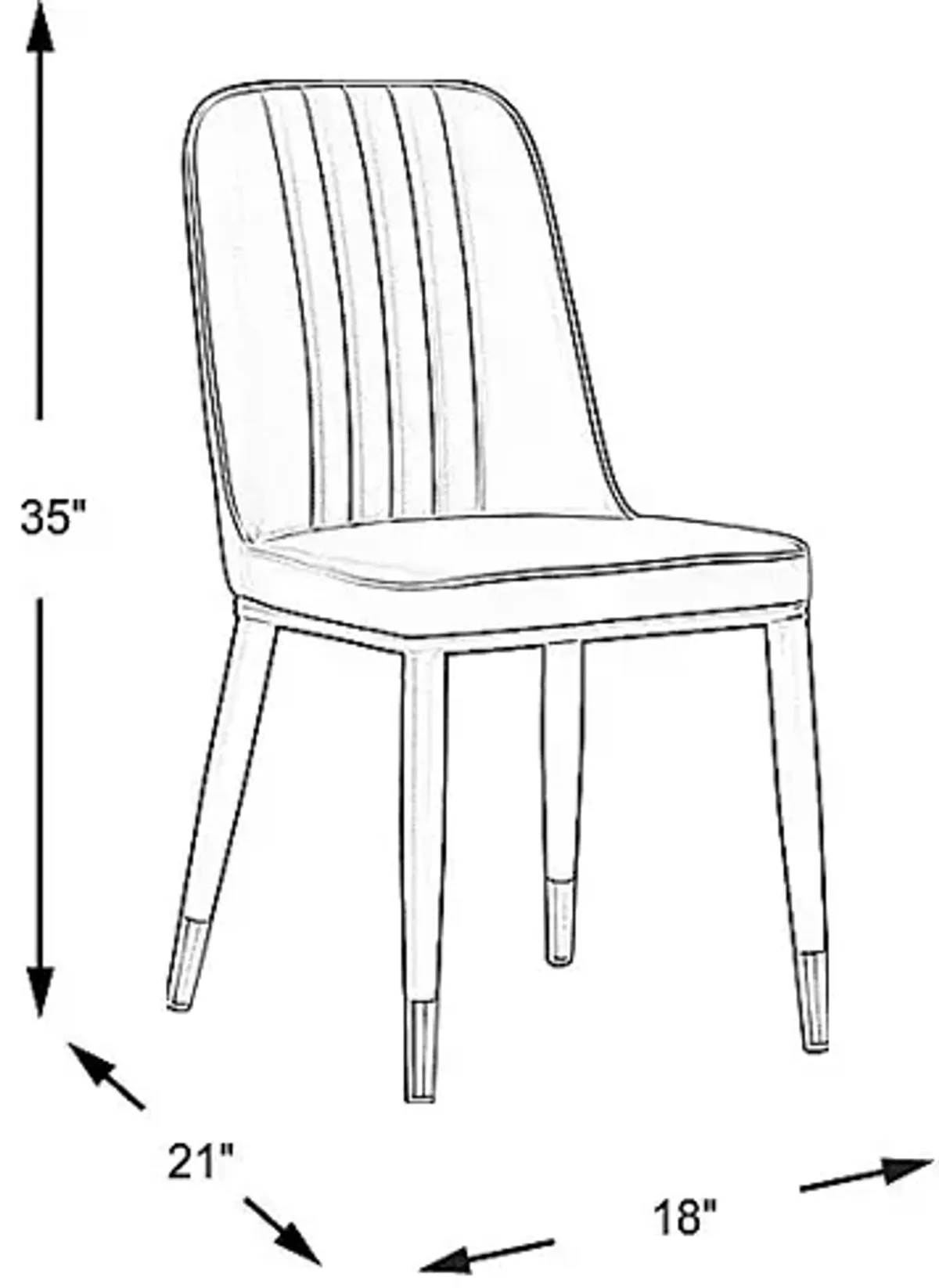 Portland Square Gray Dining Chair