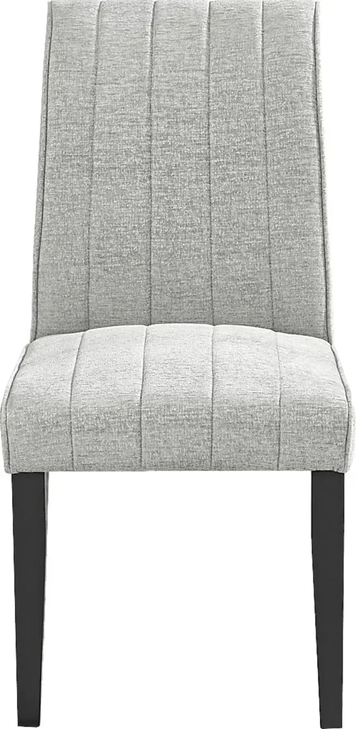 Kendall Gray Side Chair with Black Legs