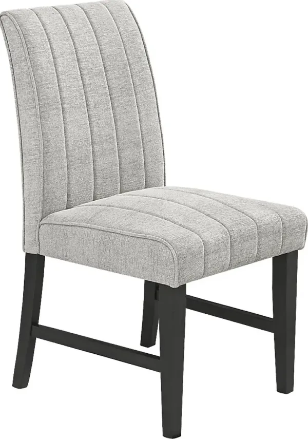 Kendall Gray Side Chair with Black Legs