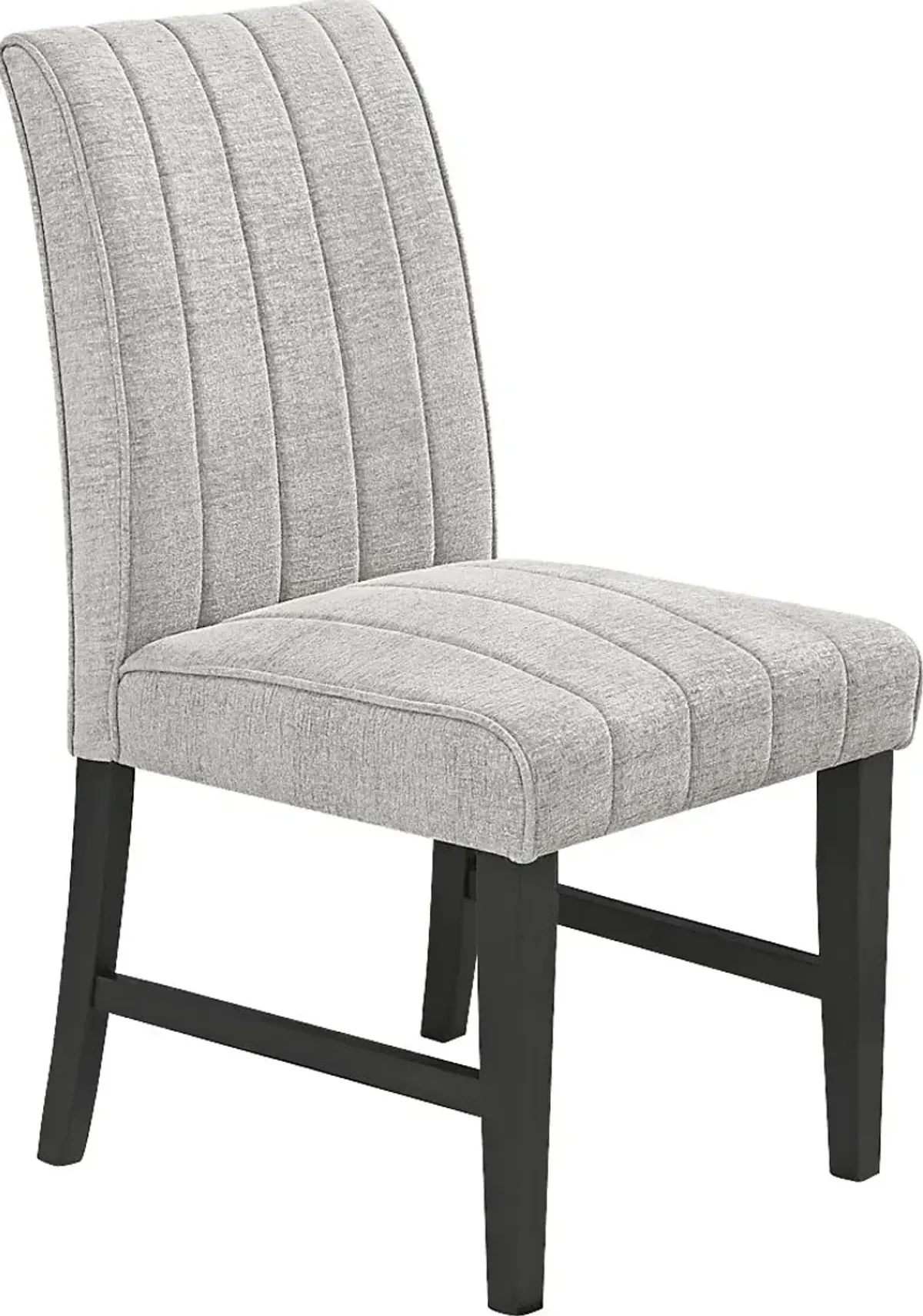 Kendall Gray Side Chair with Black Legs