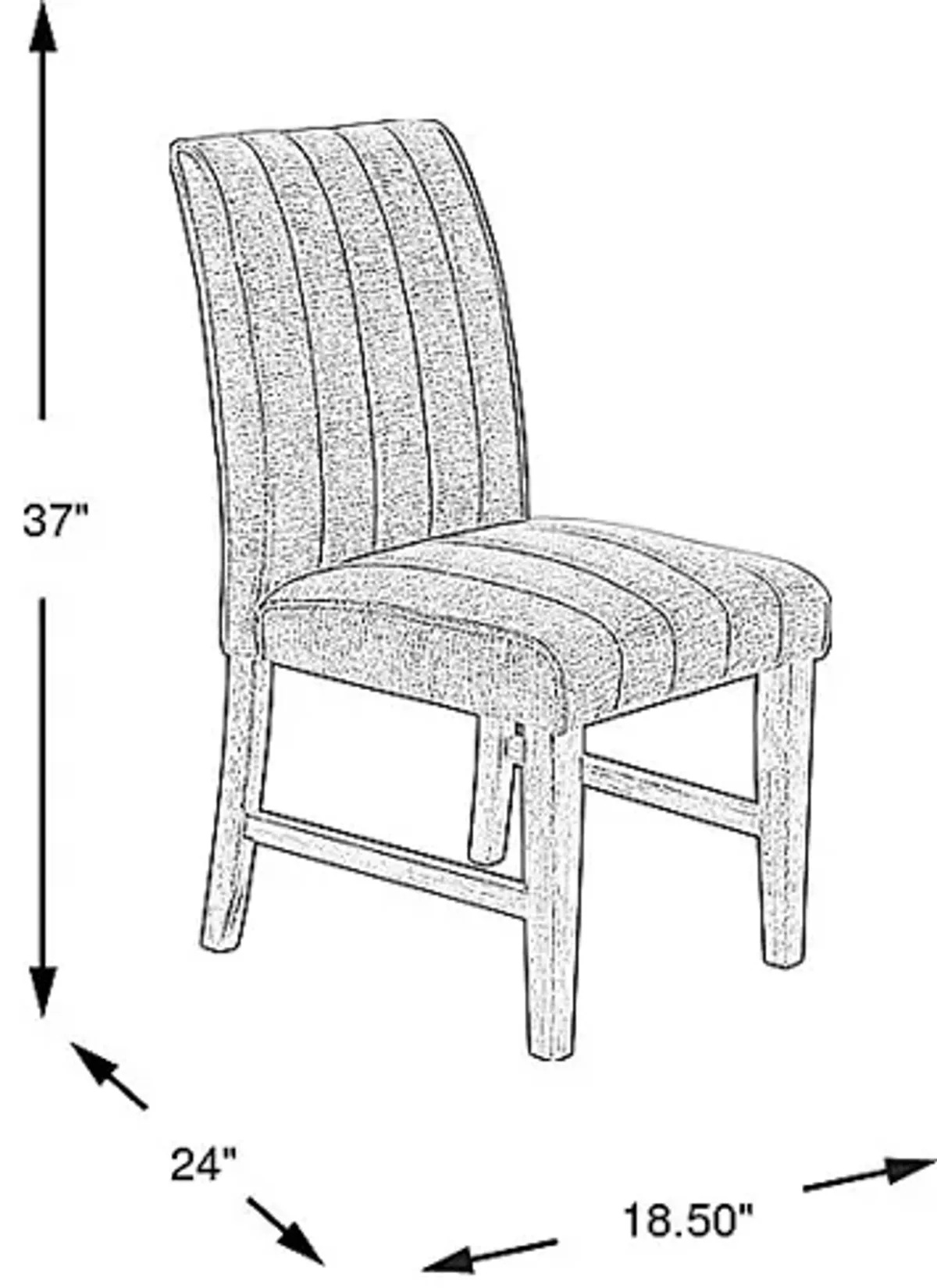 Kendall Gray Side Chair with Natural Legs