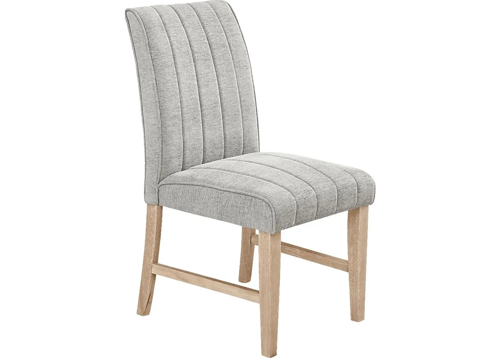 Kendall Gray Side Chair with Natural Legs