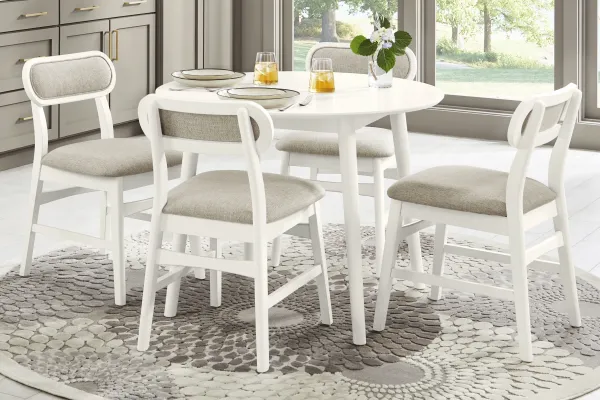 Watertown White 5 Pc Round Dining Room
