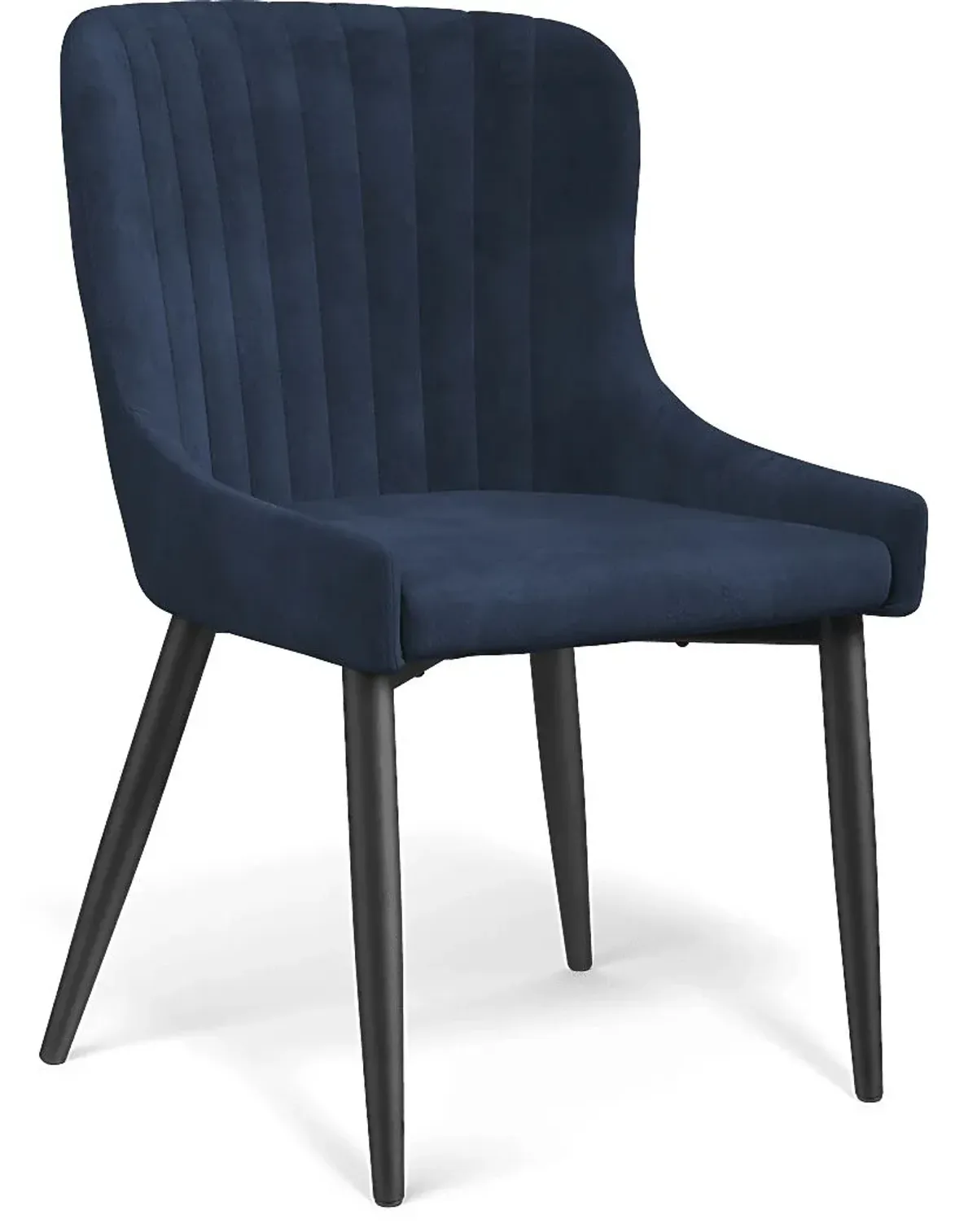 Bergen Boulevard Walnut 5 Pc Dining Room with Navy Chairs
