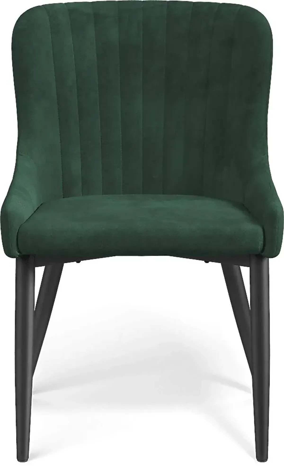 Bergen Boulevard Walnut 5 Pc Dining Room with Emerald Chairs