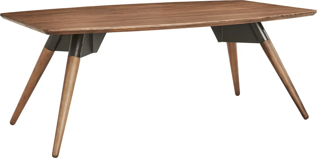 Bergen Boulevard Walnut 5 Pc Dining Room with Bordeaux Chairs