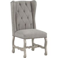 Pine Manor Gray Wingback Side Chair