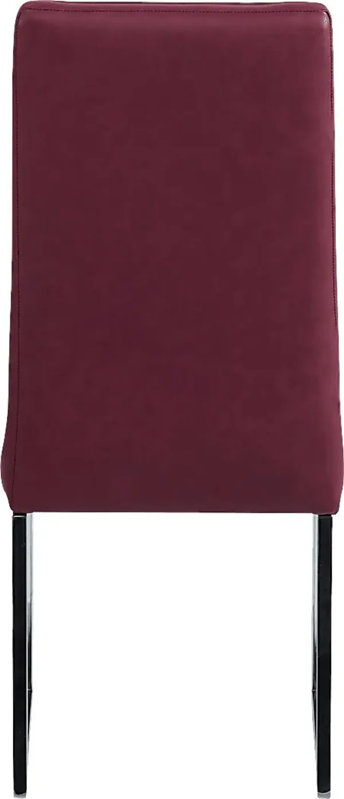 Wyndhall Chrome 5 Pc Rectangle Dining Room with Bordeaux Chairs