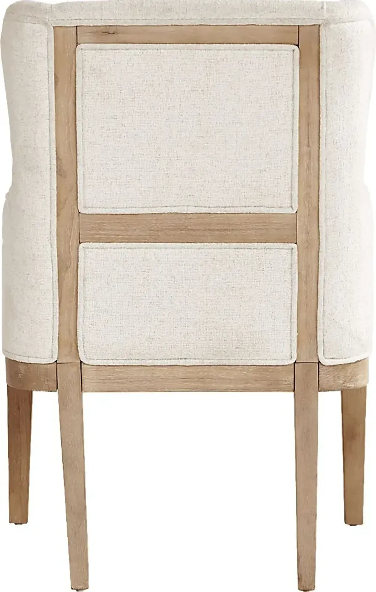 Callen Way Beige Upholstered Arm Dining Chair