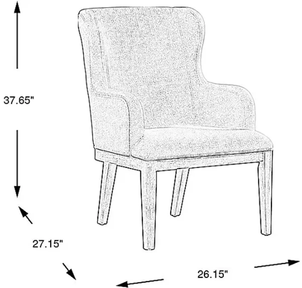 Callen Way Beige Upholstered Arm Dining Chair