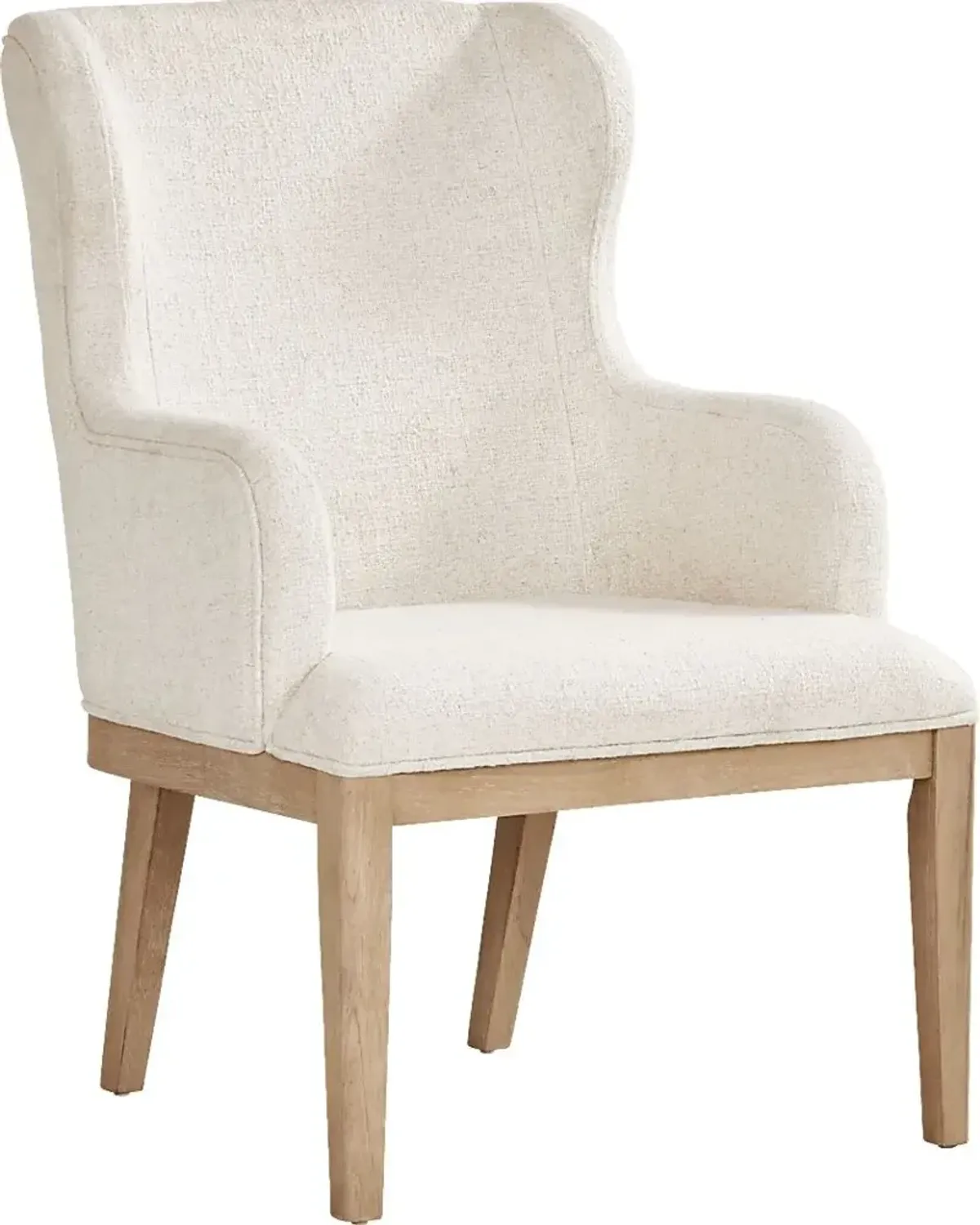 Callen Way Beige Upholstered Arm Dining Chair