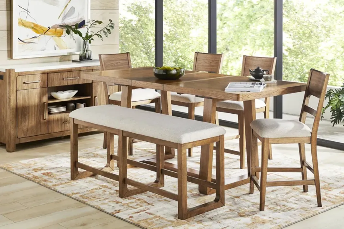 Holden Brown 6 Pc Counter Height Dining Room with Bench