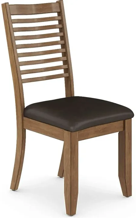 Acorn Cottage Brown Ladder Back Side Chair