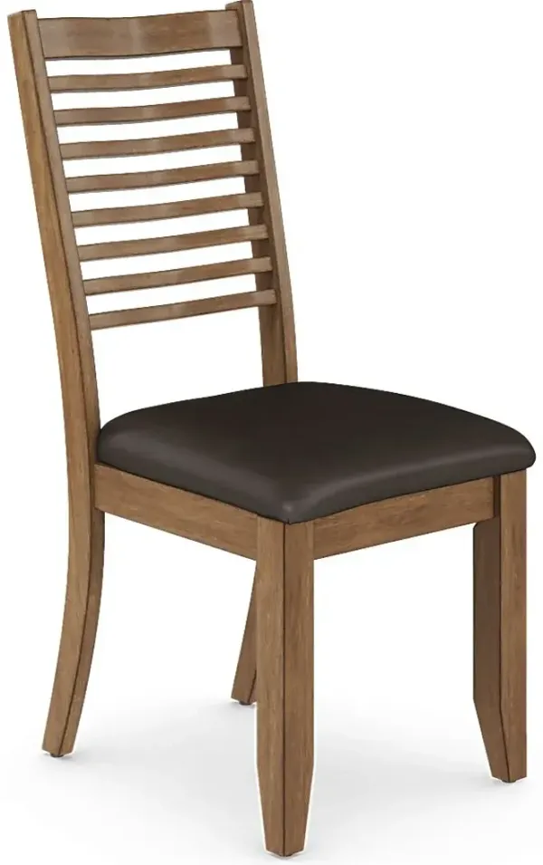 Acorn Cottage Brown Ladder Back Side Chair
