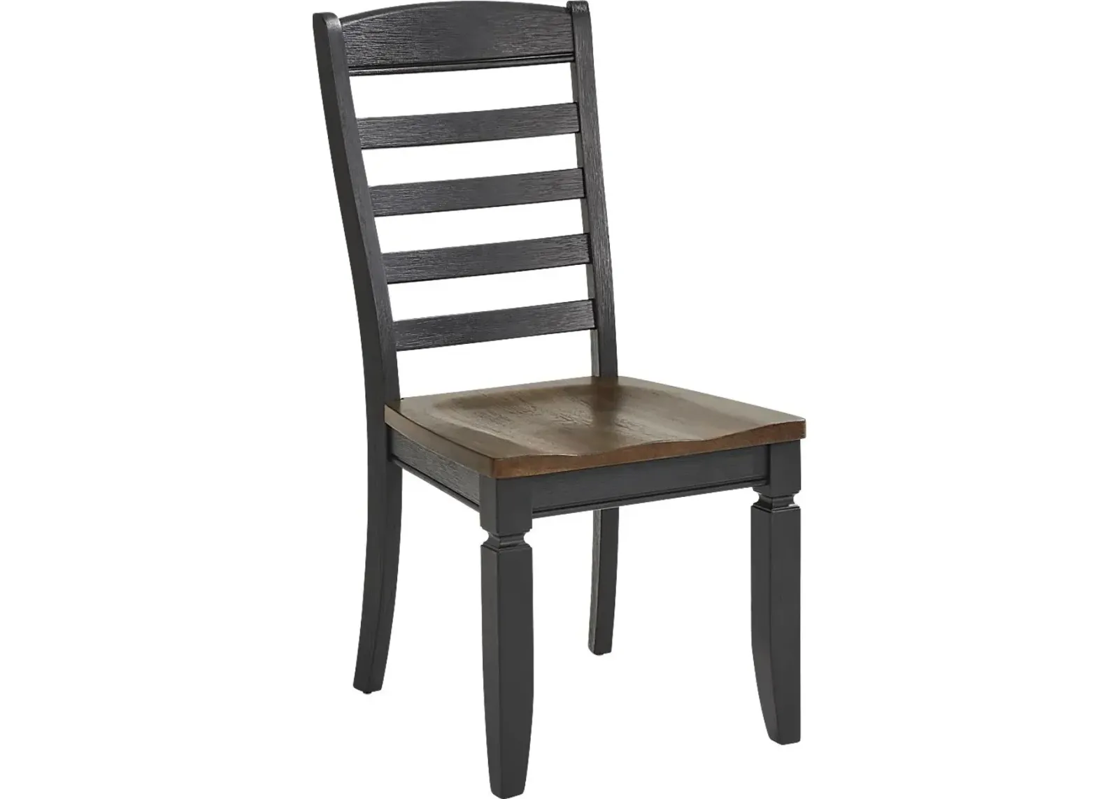 Country Lane Black Ladder Back Side Chair