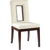 Savona White Upholstered Side Chair