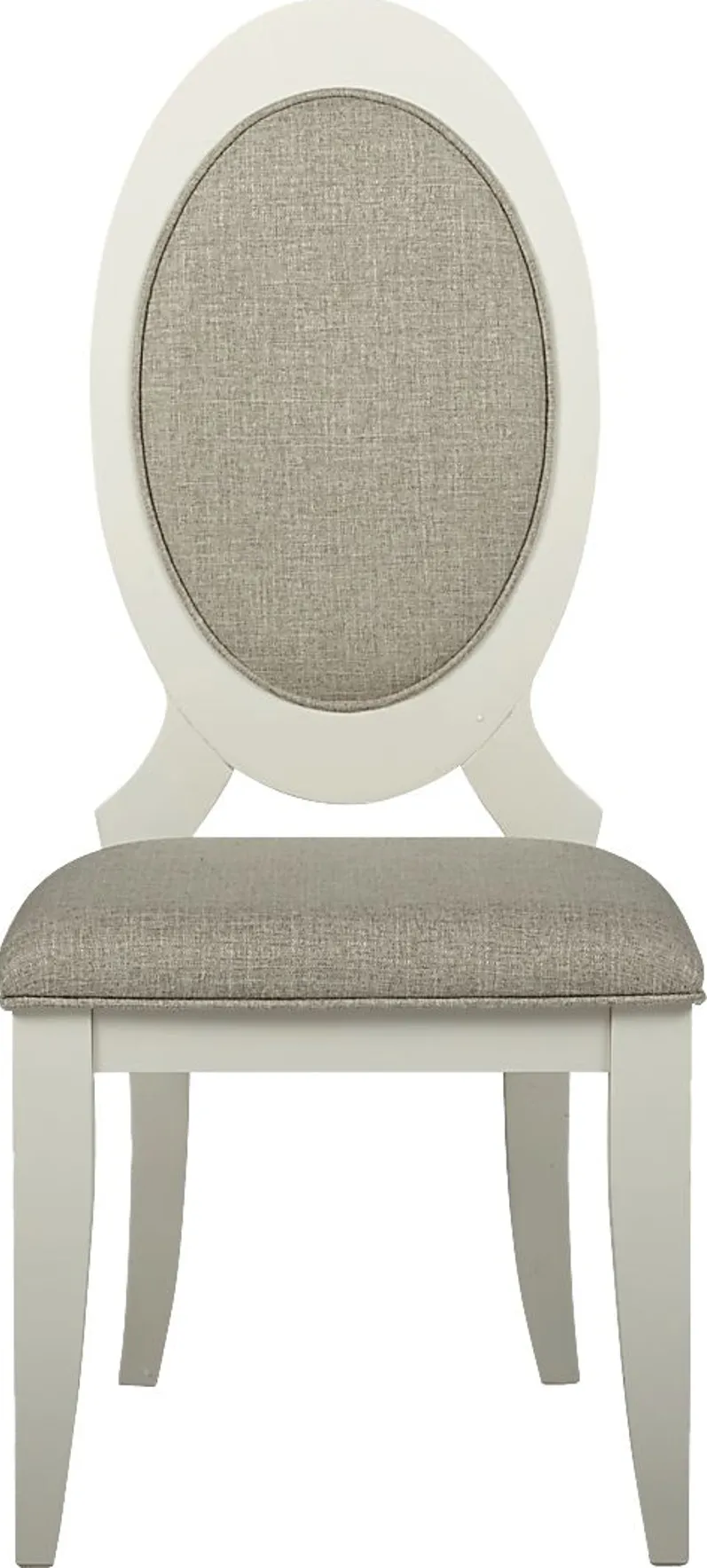 Santa Fiora White Oval Back Side Chair