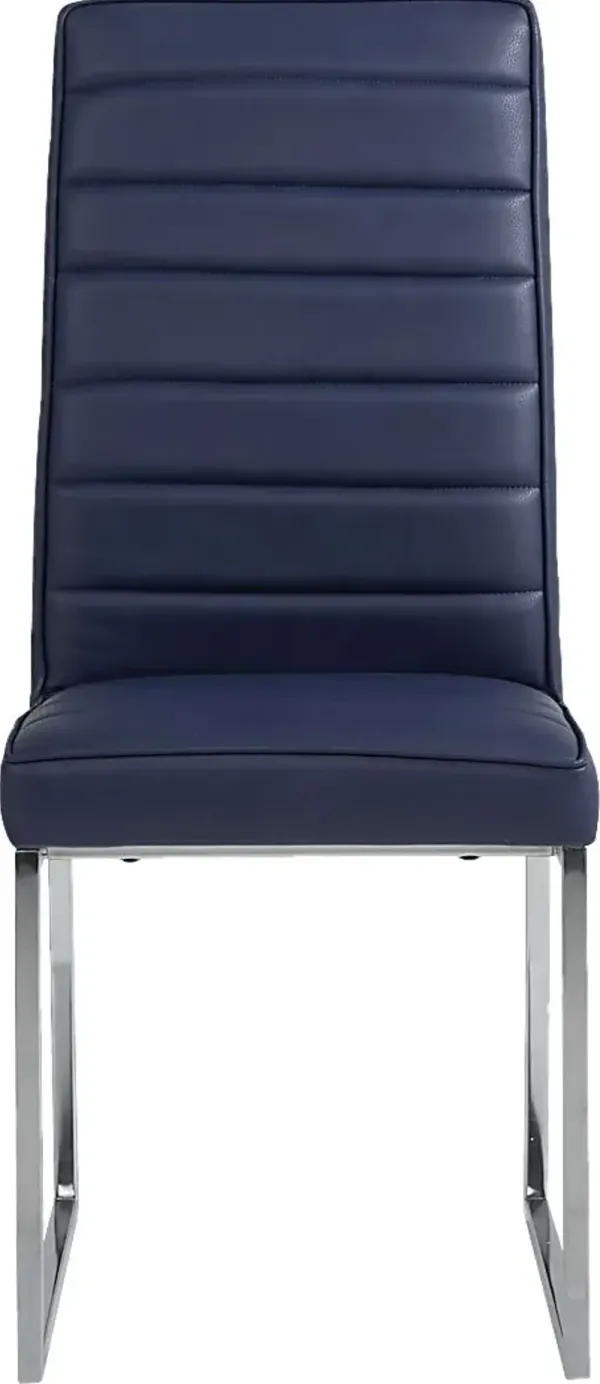 Linton Park Silver 5 Pc Round Dining Set with Midnight Chairs